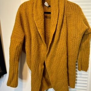 Mustard chenille fabric sweater
